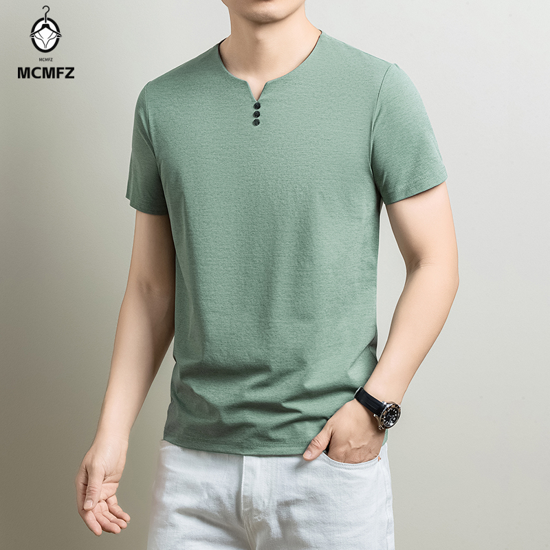 Golf Tees - Mens Basic Henley T Shirt Comfortable
