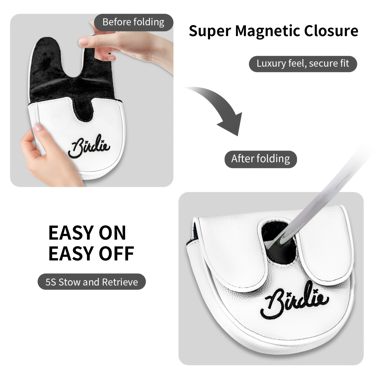 1pc White Parrot Embroidery Ma - огляд і ціна Golf Putter